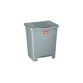 تاتاي سلة قمامة مستطيلة عالية الجودة بشكل كبير مع دواسة للفتح وغطاء بلون رمادي، بسعة 23 لترًا، 1101406 1قطعة