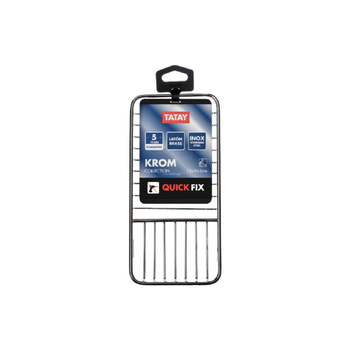 تاتاي 6605400 وعاء مستطيل لتخزين الصابون سهل التثبيت فضي 13 * 9 * 3 سم 1قطعة