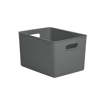 تاتاي 7010414 سلة تخزين متعددة الأغراض مستطيلة مقاومة للصدمات رمادي 22 لتر 1قطعة