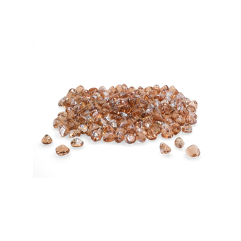 LIVING ACCENTS Peach Tempered Glass Stone