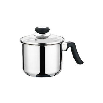 PARFAIT Stainless Steel Milk Pot with Glass Lid 14x11cm