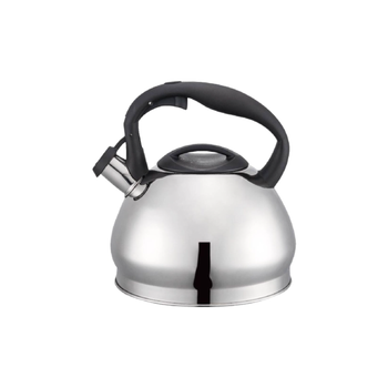 Stainless Steel Whistling Kettle Silver-Black 2.7L
