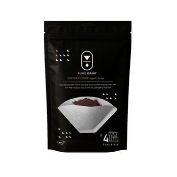 Pure Drop Cone Style Coffee Filter, Size 1X4 40 Pieces