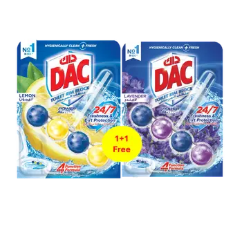 Dac Lemon & Lavender Toilet Rim Block 2X50g