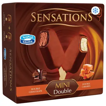 Saudia Sensations Double Chocolate & Caramel Ice Cream 6x60ml
