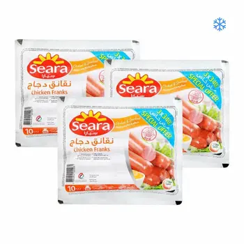 سيارا نقانق دجاج مدخن ، 3 × 340 جم