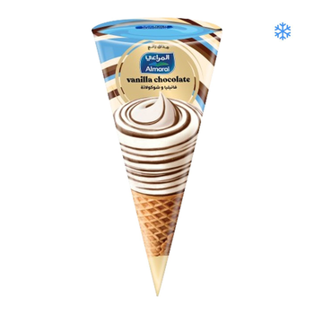 المراعي ايس كريم كون شوكولاتة بالفانيليا 120مل