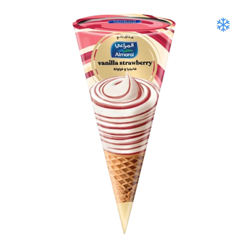 المراعي ايس كريم كون فانيليا فراولة 120مل