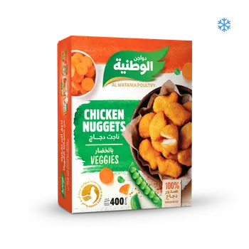 الوطنية ناجتس دجاج بالخضار سادة 400 جم