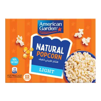 American Garden Light Natural Popcorn 3x240g