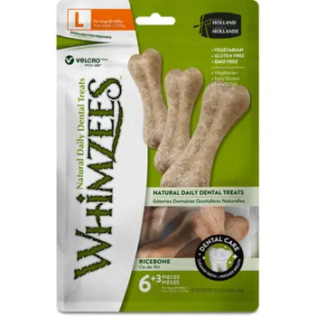 Whimzees Paragon Ricebone Dental Treat Large 6+3 Pieces