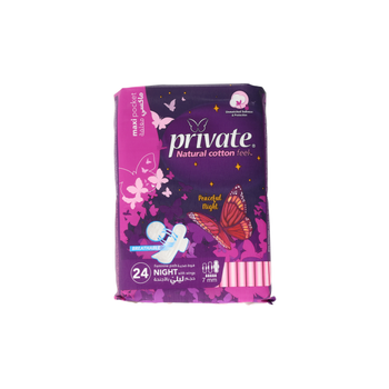 Private Natural Cotton Feel Maxi Thick Sanitary Pads 24 Pieces