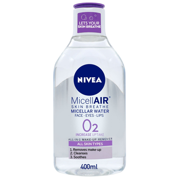 Nivea Micellar Water O2 Makeup Remover 400ml