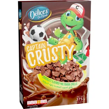 Delices Du Monde Captain Crusty Chocolate Multigrain Shells 375 g