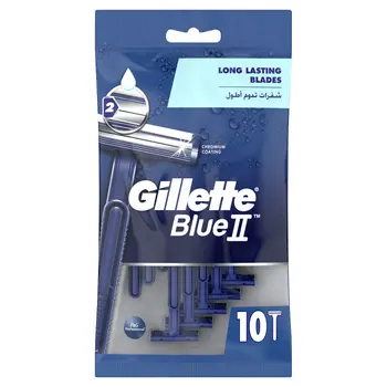 Gillette Blue II Men's Disposable Razors 10 Pieces