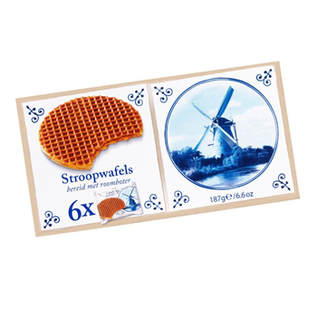 Stroopwafel Dutch caramel 6 pieces 187g