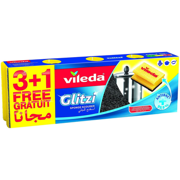 Vileda Glitzi Antibacterial Dishwashing Sponge 4 Pieces