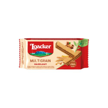 Loacker Multigrain Hazelnut Wafers 45g
