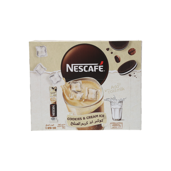 نسكافيه مزيج قهوة مثلجة بنكهة كوكيز اند كريم المثلج أظرف 10×25جرام