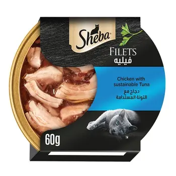 Sheba Chicken & Sustainable Tuna Filets 60g