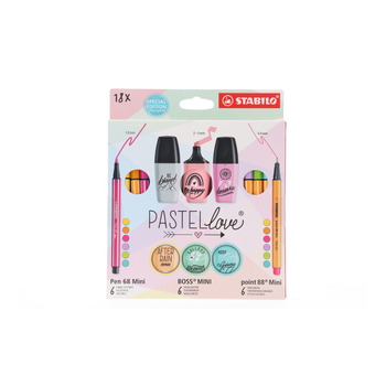 Stabilo Pastel Love Mini Set 18 Pcs