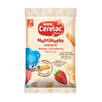 Nestle Cerelac Banana & Strawberry Corn Sticks 28g