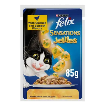 Felix Sensations Chicken & Spinach Cat Food 85g