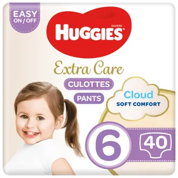 Huggies Extra Care Culottes, Size 6, 15 - 25 kg, Jumbo Pack, 40Pieces