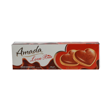 Amada Love Bite Milk Chocolate Hazelnut Biscuit 125g