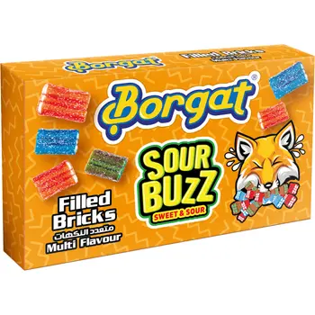 Borgat Sour Power Assorted Bricks Multi Flavour TB 80g