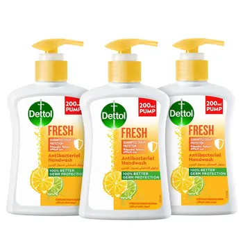 Dettol Fresh Citrus Handwash Liquid Soap 3x200ml