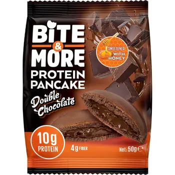 Bite & More Protein Pancake Double Choco Sweetened with Honey 50g