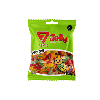 Stick Jelly Gummy Worms 120g
