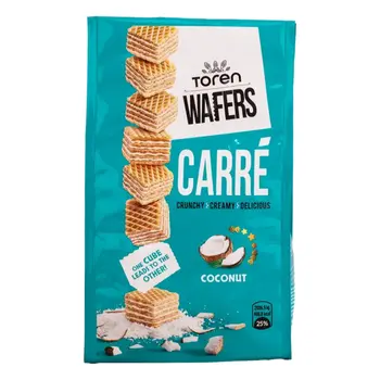 Toren Wafer Carre Cubic Coconut 125g