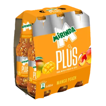 Mirinda Plus Soft drink Mango peach 6×300Ml