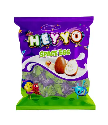 هييو - اسبيس ايغ شوكلت - مع حشوة الحليب وكريمة البندق 125جرام