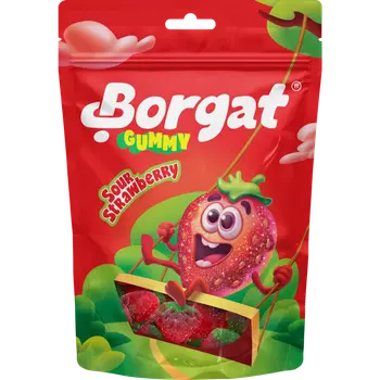 Borgat Gummy Sour Strawberry Sachet 80g