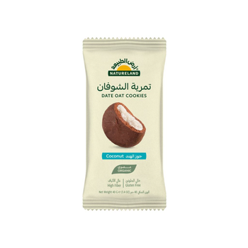 Natureland Organic Gluten-Free Date Oat Coconut Cookies, 40g