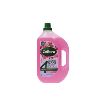 زوفلورا منظف الأرضيات المضاد للبكتيريا برائحة إنشانتد روز محلول تنظيف متعدد الأسطح زجاجة 3لتر