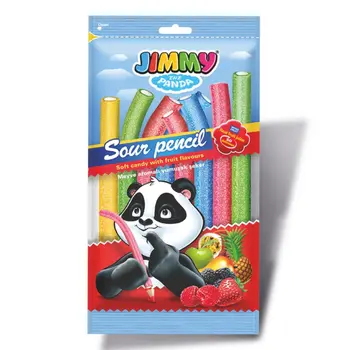 Jimmy Sour Pencil - Soft Candy With Fruit Flavours 75g