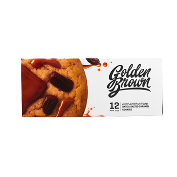 Golden Brown  Date and Salted Caramel Cookies 12×180g