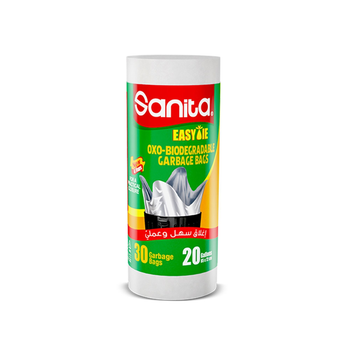 Sanita Easy Tie Oxo-Biodegradable Garbage Bags 30 Pack