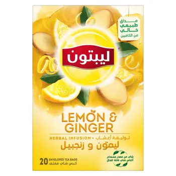 Lipton  Lemon & Ginger Herbal Infusions Tea 20Pieces