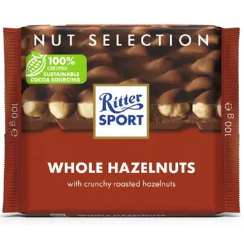 Ritter Sport Whole Hazelnut Chocolate 100G