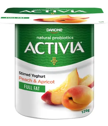 Activia Peach & Apricot Full Fat Yoghurt 120g