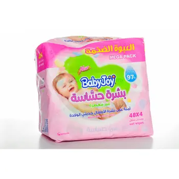 Baby Joy Sensitive Skin Wet Wipes Family Pack 192Pieces