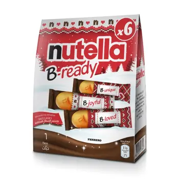 Nutella B-Ready Chocolate Wafer Bar, Multi Pack, 6×132g
