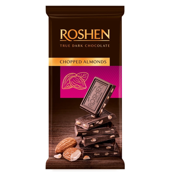 Roshen Dark Chocolate With Salted Almonds 85 g