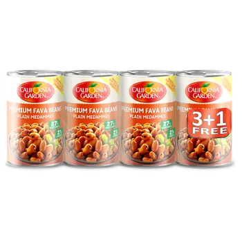 California Gardens Plain Beans 450 G 3+1 Free