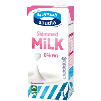 Saudia Skimmed Uht Milk 1L